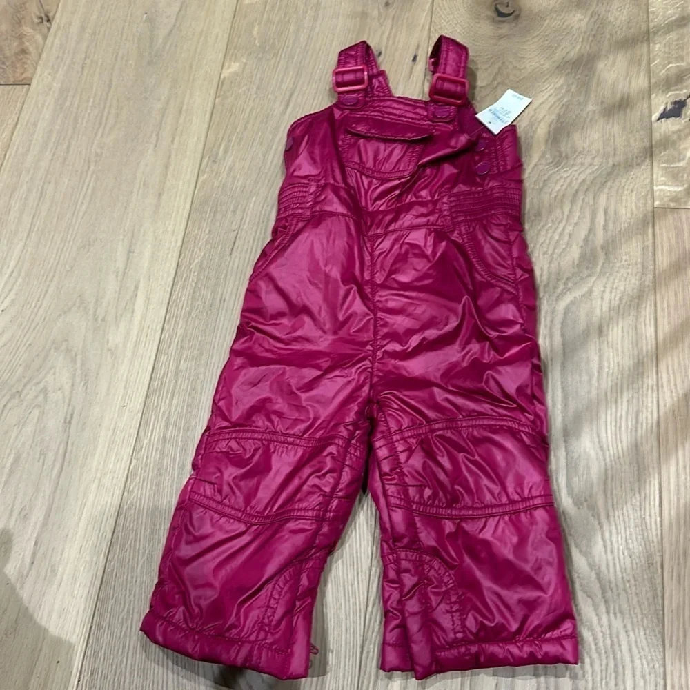 NWT gap pink snow bib overall insulated winter  12/18 m